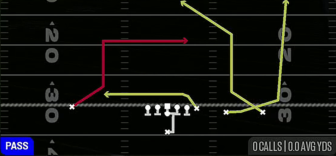 PA WR In from Singleback Y Trips