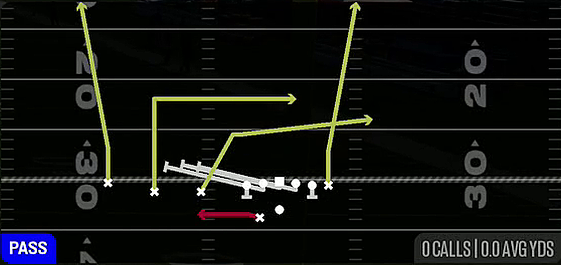 HB Slip Screen from Gun Trips TE Offset Wk